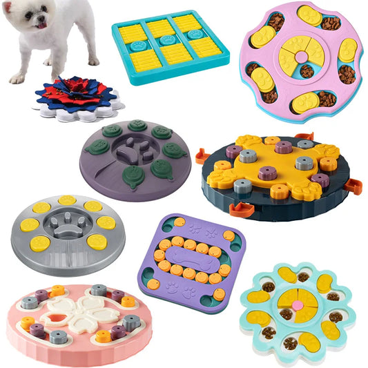 Pattes&Plumes™   Jouets Puzzle pour chiens, gamelle pour ingestion lente, interactif, augmentation du qi, antidérapant, bol à manger lentement, jeux de nourriture pour chiens et chats